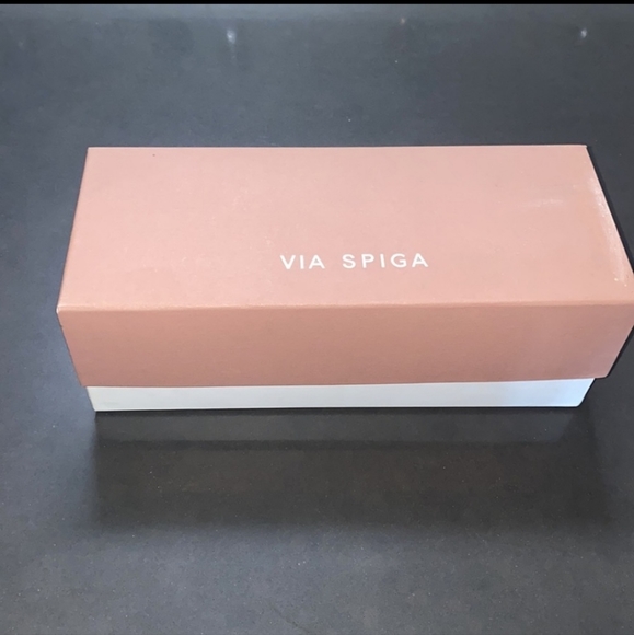 NWT Via Spiga Women's Hana Leather Slide Sandals - Picture 10 of 13